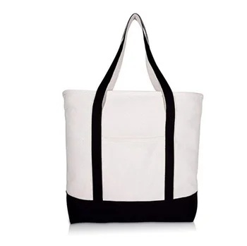 blank canvas tote bags with zipper