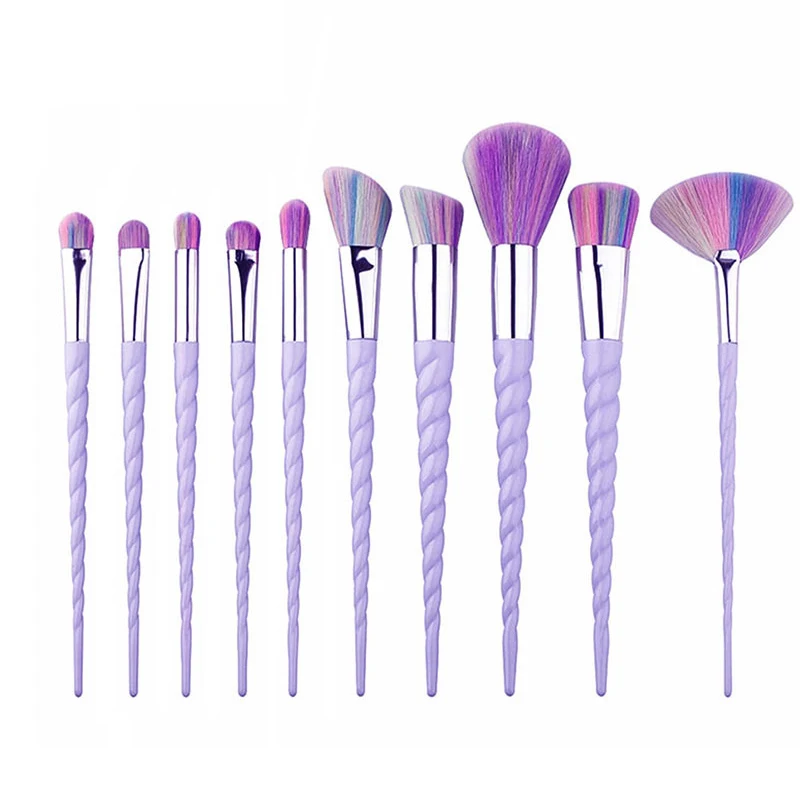 

Custom 10pcs kabuki unicorn applicator makeup brushes, N/a