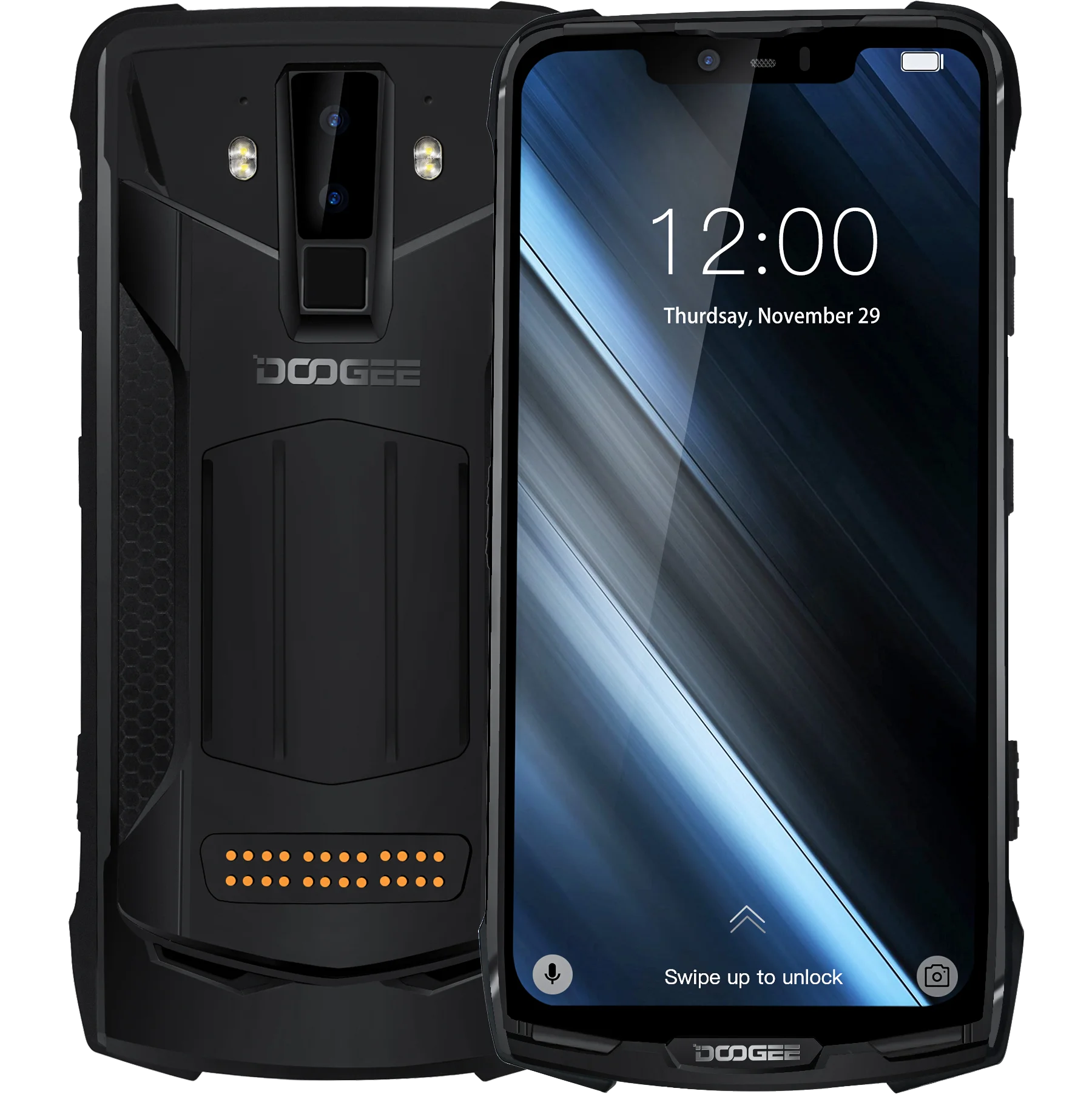 

Global band 6GB+128GB IP68/IP69K Waterproof smartphone DOOGEE S90 6.18 inch Helio P60 Octa Core Android 8.1 4G NFC Game mobile, Black;orange