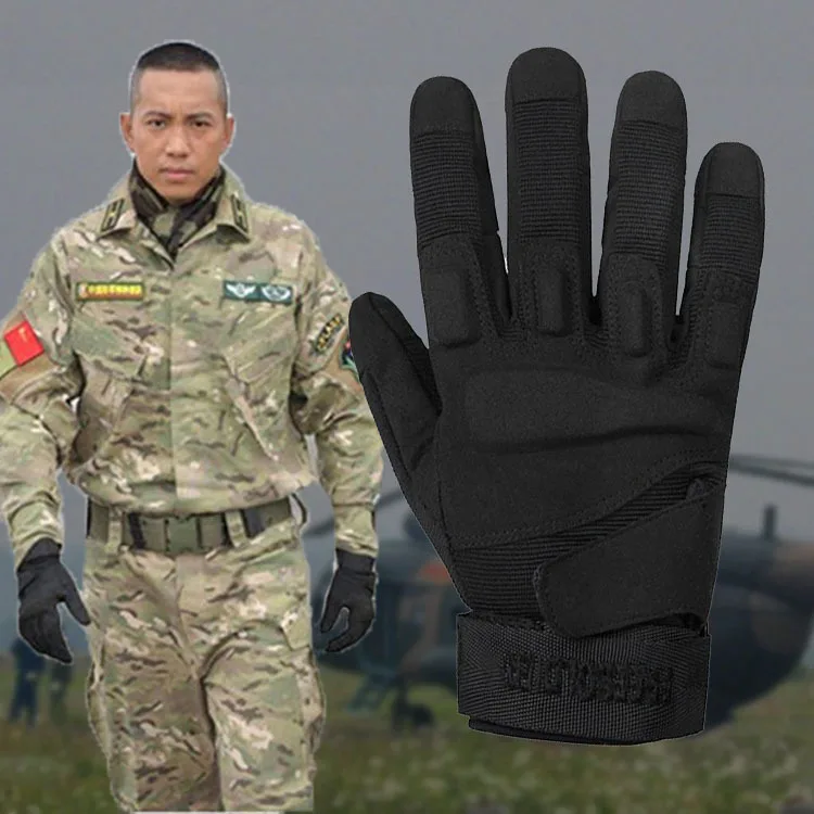 新纤维军事战术狩猎射击采矿防割舒适触摸手套户外保护警察安全