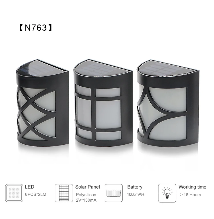 Solar fence light in Garden lights outdoor with white&warm white color