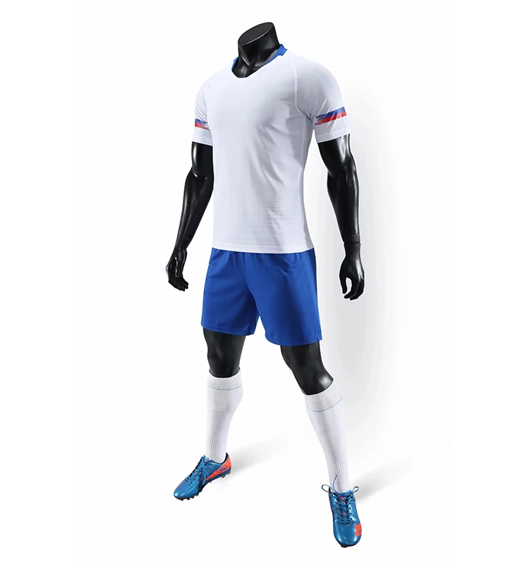 

High Quality Soccer Jerseys 100% Polyester Custom White Sport Kits