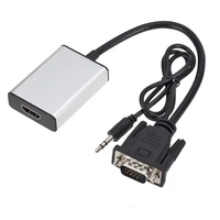 

VGA To HDMI Output 1080P HD + USB Audio TV AV HDTV Video Cable Converter Adapter