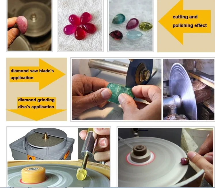 6inch 8inch Hl Plastic Body Soft Resin Lapidary Grinding Gemstone Wheel