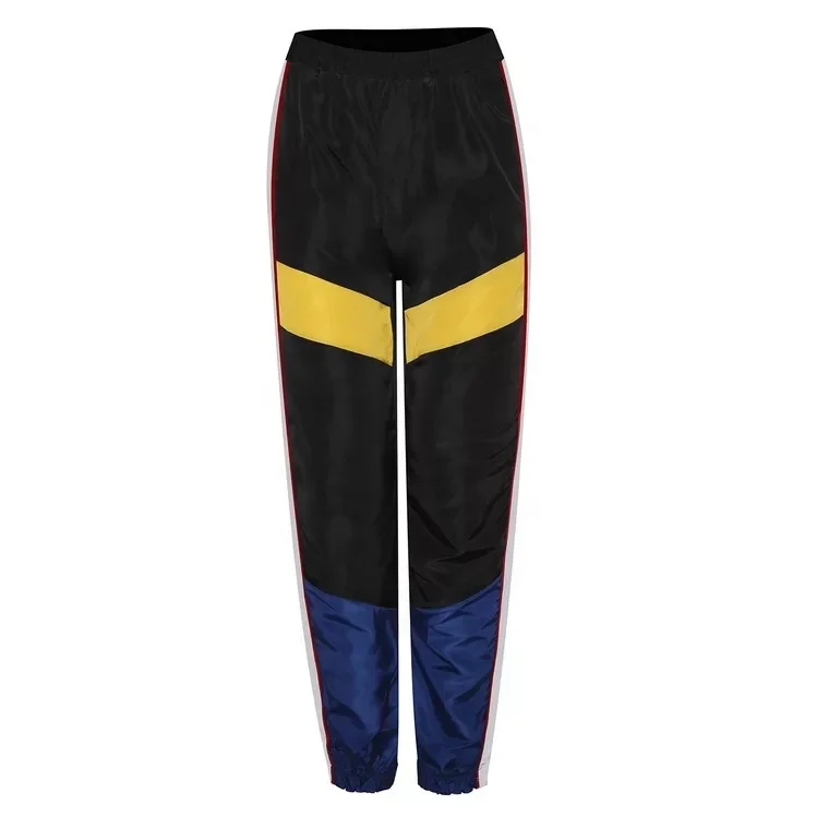 

2018 Fashion Women High Waist Patchwork Pants Colourful Streetwear Cargo Loose Jogger Pants