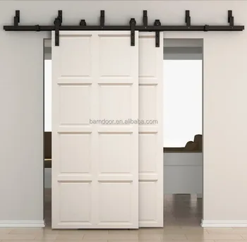 8 Panel White Color Solid Wood Byp Sliding Barn Door Double With Hardware Leaf 8 Panel White Color Solid Wood Byp Sliding Barn Door Double With Hardware Leaf