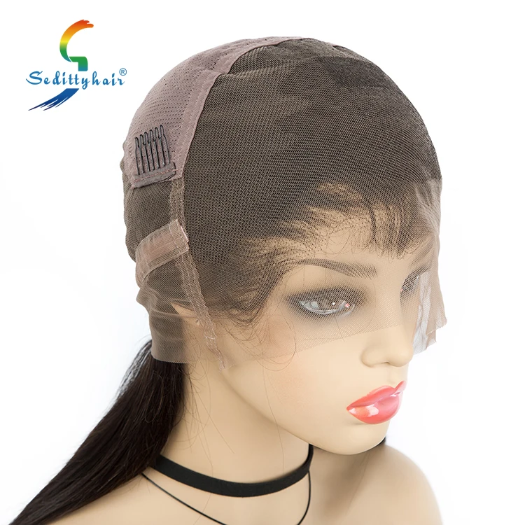 

Seditty Human Hair Lace Frontal Full Lace Wig With Baby Hair, Natural colors