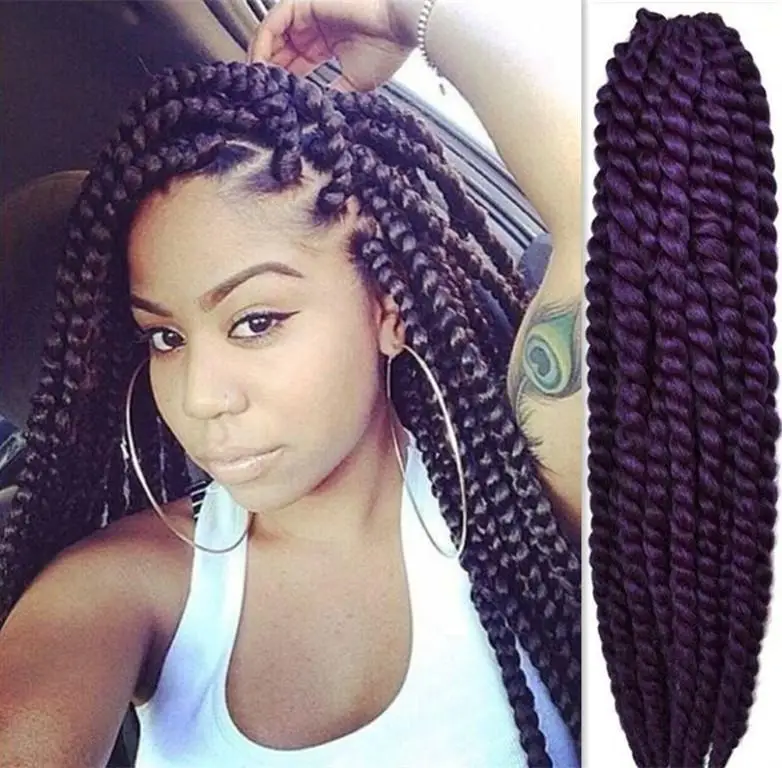 Dark Purple Braiding Hair Color Ideas And Styles For 2018 Toyokalon Hair For Senegalese Twists What Kind Of To Use