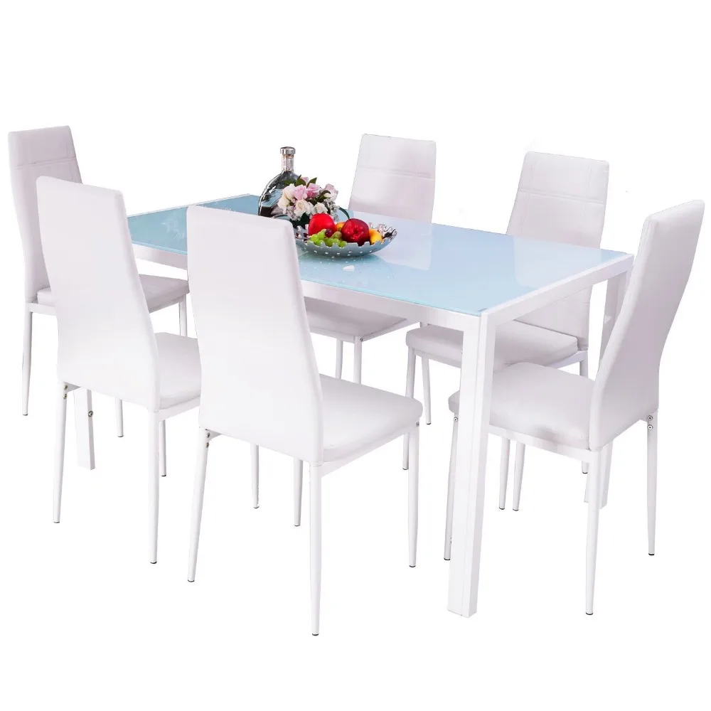 Dining Table Set Glass Modern Luxury Design - Buy Dining Table Set