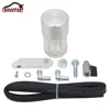 Racing Billet Aluminum Chrome Round Turbo Oil Catch Can Oil Tank For 11-18 dodge challenger / dodge charger