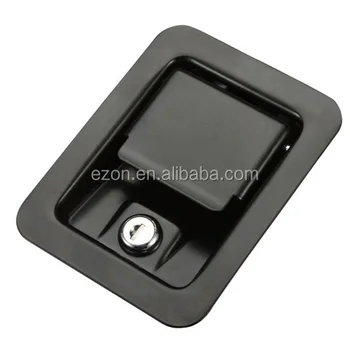 Metal Cabinet Door Handle Lock Stainless Steel Recessed Paddle