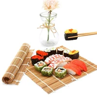 

High Quality Square 24*24cm White Natural Healthy Eco Friendly Home Bamboo Sushi Rolling Mat