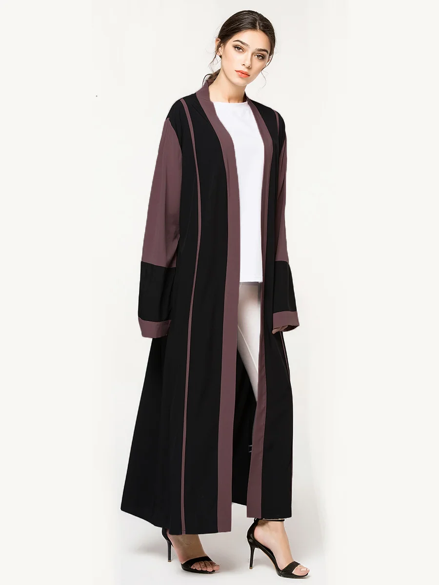 1572# Dubai Islamic Abaya Garment Cardigan Patchwork Muslim Women ...