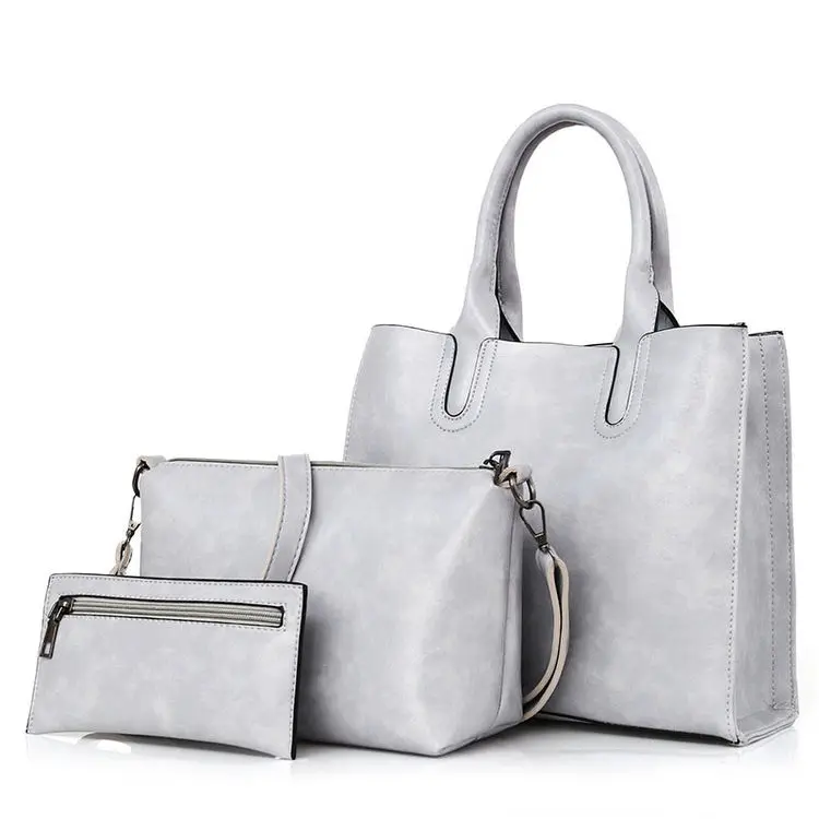 

Bolsas Dama Retro PU Shoulder Bag Women Any Match Fashion Ladies 3 Set Handbags