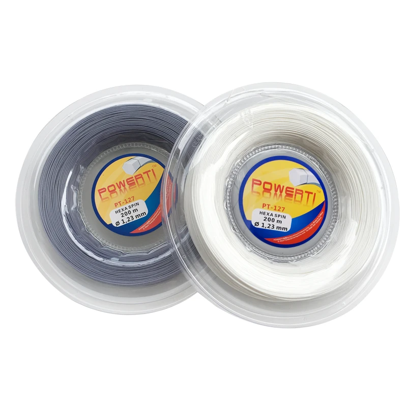 

200m Logo Customized Hexagon HEXA SPIN Polyester 1.23mm Tennis String
