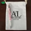 Plain cotton linen drawstring pouches packaging small gift bags