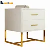 home furniture small mirrored stainless steel end table bedroom night stand