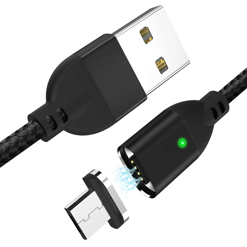 

2018 Hot Sale Flat Fast Charging Micro 5 pin Magnetic usb cable, Black/red