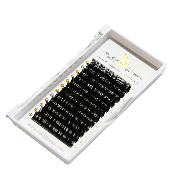 

0.03 0.05 0.07 eyelash extension silk mink supplies private label d curl eyelash extension, Black