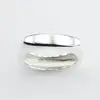 Plain 925 Silver Ring Smoothed Rectangle Angular Band