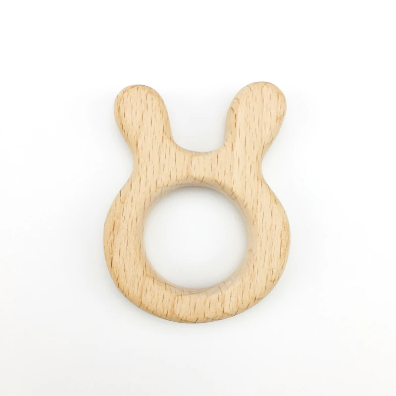 Ears Ring Teether Wood Circle With Fabric Training Sensory Newborns Toys Newly