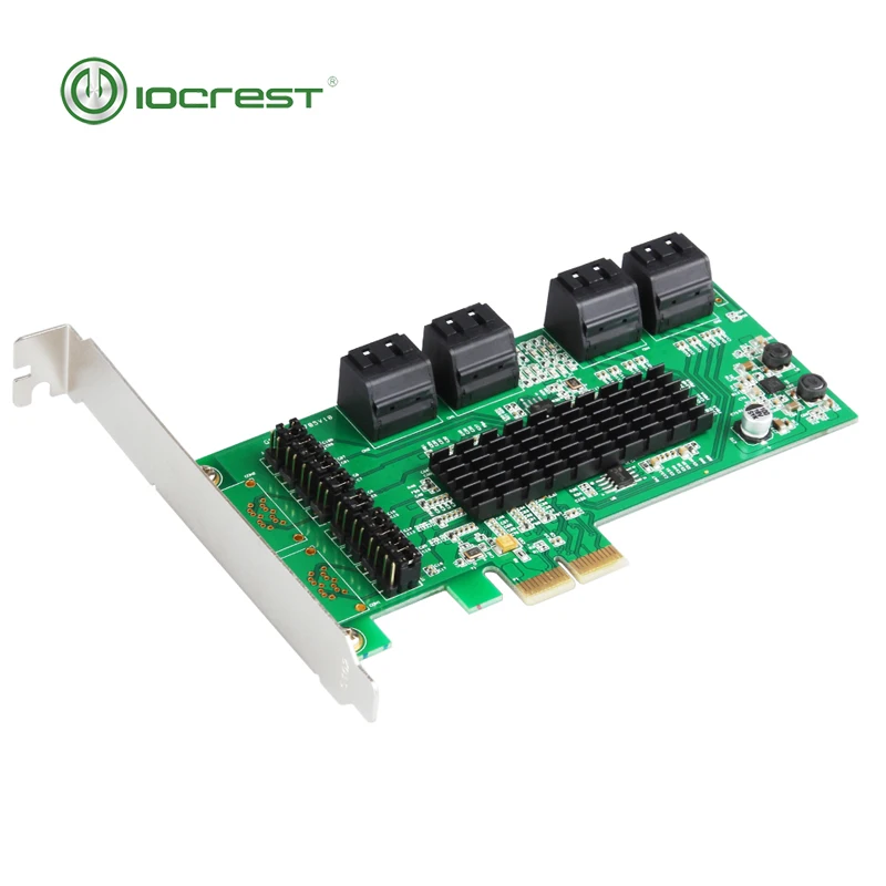 IOCREST Marvell Chipset 8 Ports SATAIII 6GB NCQ & Port Multiplier FIS PCIe expansion Card