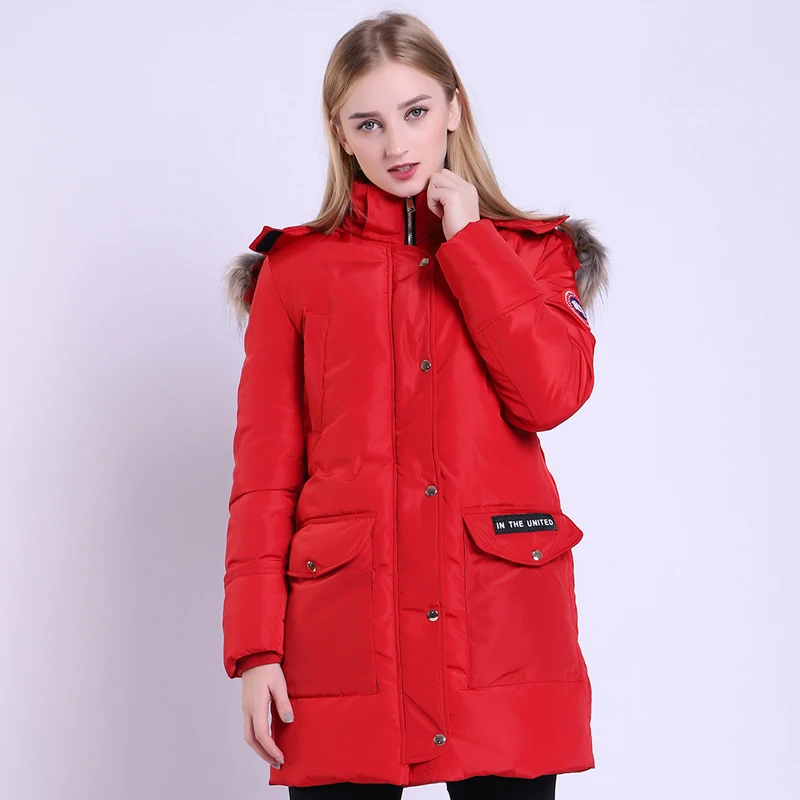 

Canada Style Shiny Woman Goose Down Jacket for Winter Woman Winter Outdoor Jacket Waterproof Down Ski Jacket