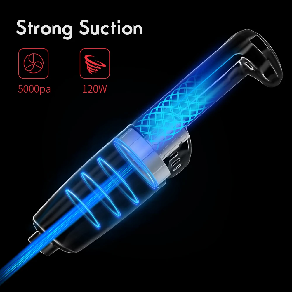 Yantu V01 5000pa 120w Powerful Portable Heavyduty Wired Car Portable