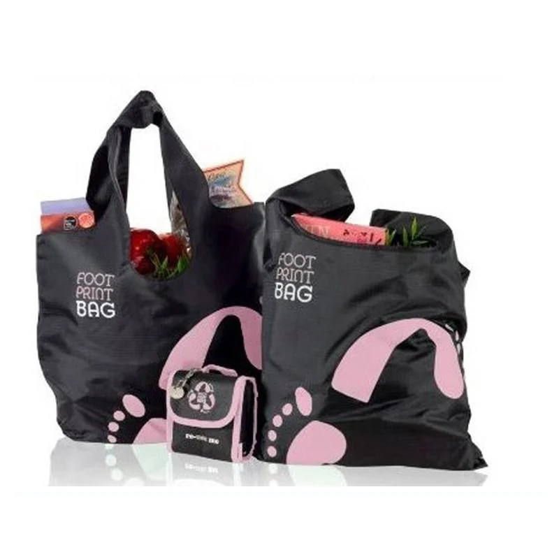 

Newest Fashion Portable Nylon Fordable Bag Canvas Various design Reusable Foldable Shopping Grocery Bag set