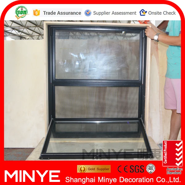 German hardware wooden frame aluminum awning window/top hung window