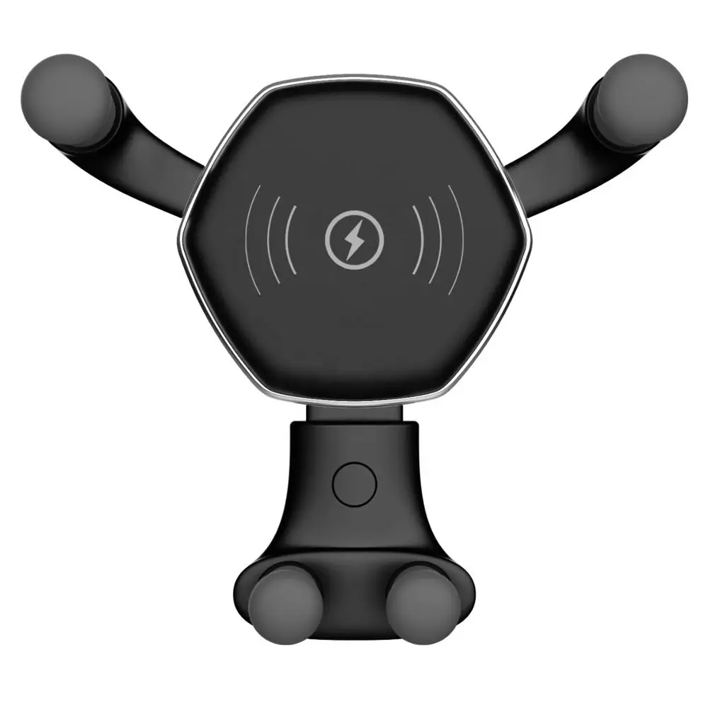 

Qi Fast car wireless charger for Car 7.5W 10W 15W car mount wireless charger, Black
