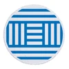 customized quick dry stripe microfiber circle towel digital printing round beach towel
