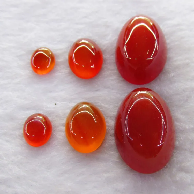 

Wholesale natural Oval red agate ring accessories