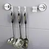 Stainless Steel Vacuum Suction Cup Sucker Hanger Bathroom Wall Mounted Towel Holder Kitchen Tools Organizer 6 Hooks Hanging Rack