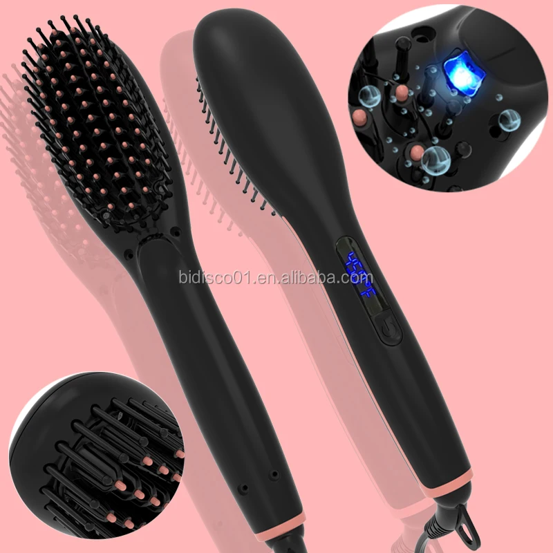 

2019 Professional Electric Ionic ceramic hair straightening brush