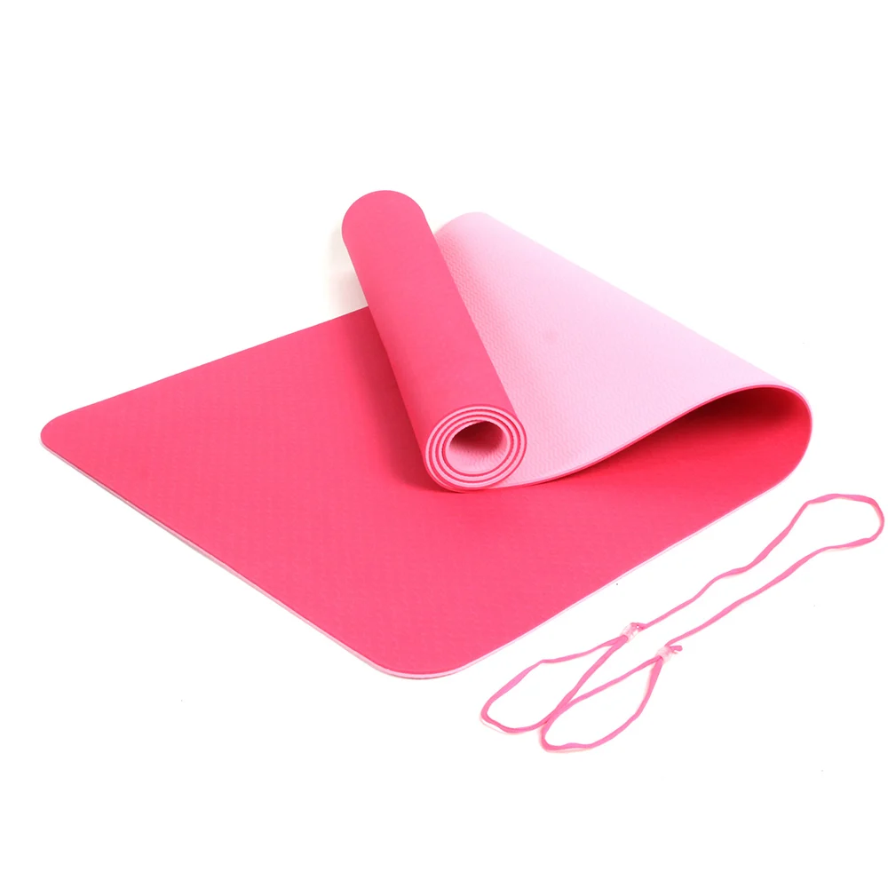 

Eco friendly special non-slip TPE double color yoga mat best quality yoga mat, Customized