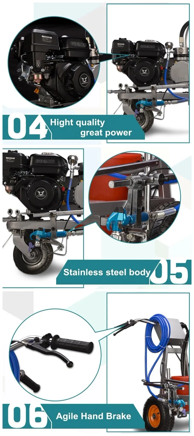 road marking airless spray machine