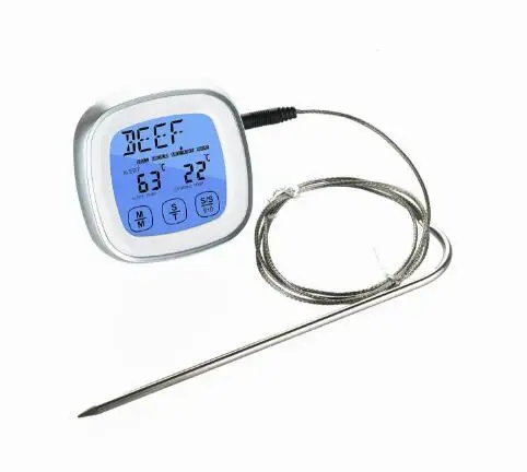 Digital Food Cooking Barbecue Meat Thermometer with Collapsible Internal Probe