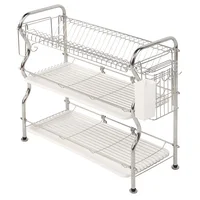 

XM_445F 3 tier kitchen dish drainer plate dish drying rack holder