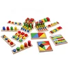 High quality 14 PCS baby teach aid combination wooden montessori toys for 3+ ages W12F033