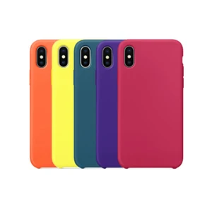 Liquid Silicone Case for iPhone Xs Max 6.5 inch 2018 Drop Protection Cover with soft cloth inside