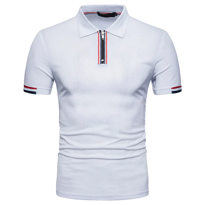 

high quality men polo t shirts 100% cotton men zipper polo men, Customized color