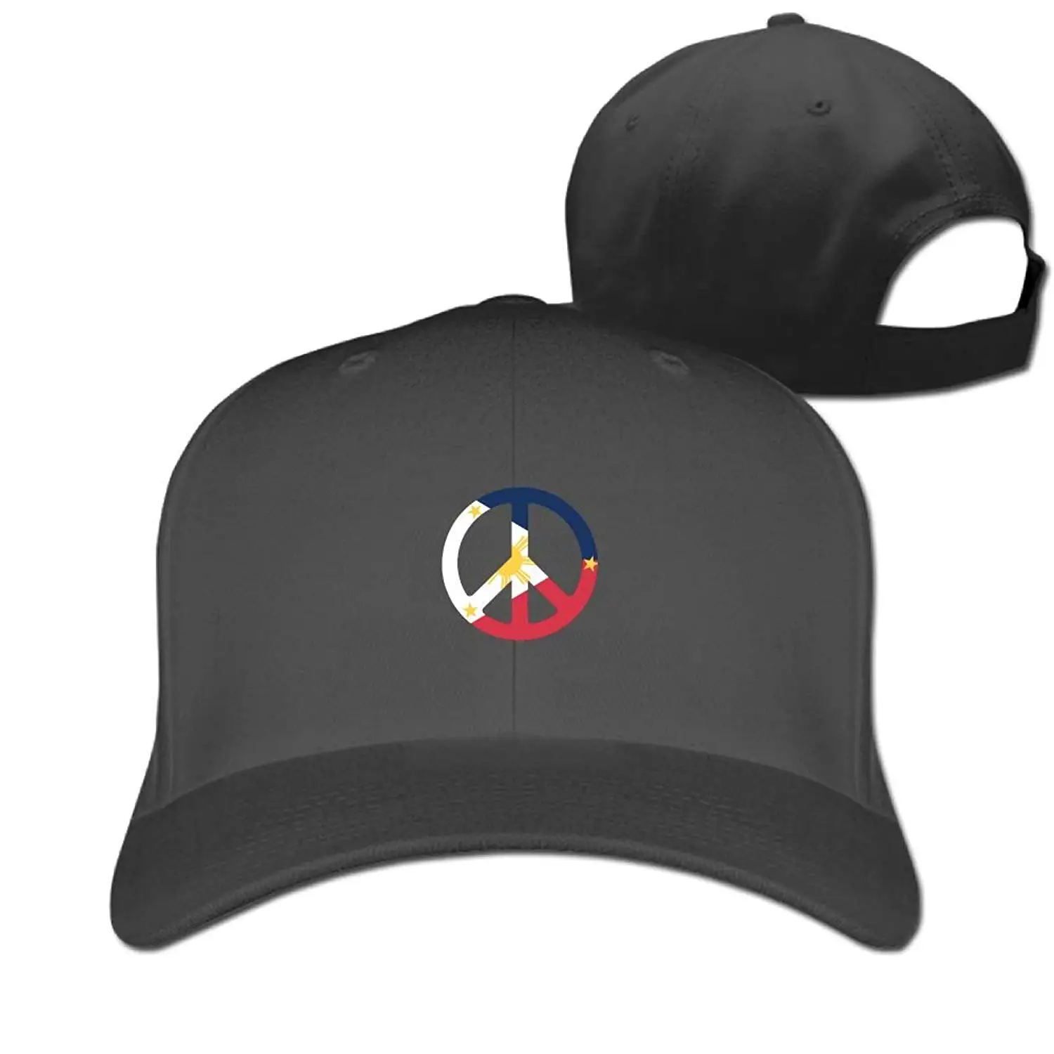 Maple Leaf Peace Unisex Sandwich Snapback Cap Solid Color Hats