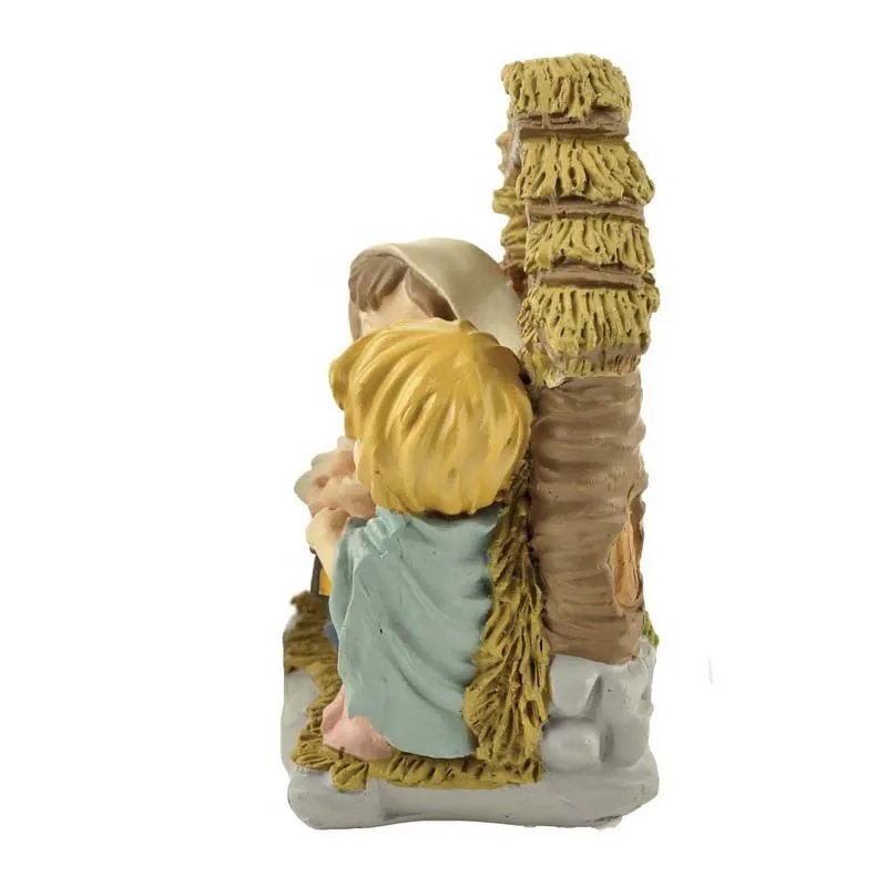 Polyresin cartoon religious manger family baby Jesus Manger statues