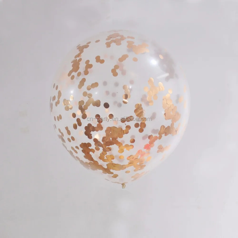 

Free shipping 36" Rose Gold color Confetti Balloons, Rose gold confetti