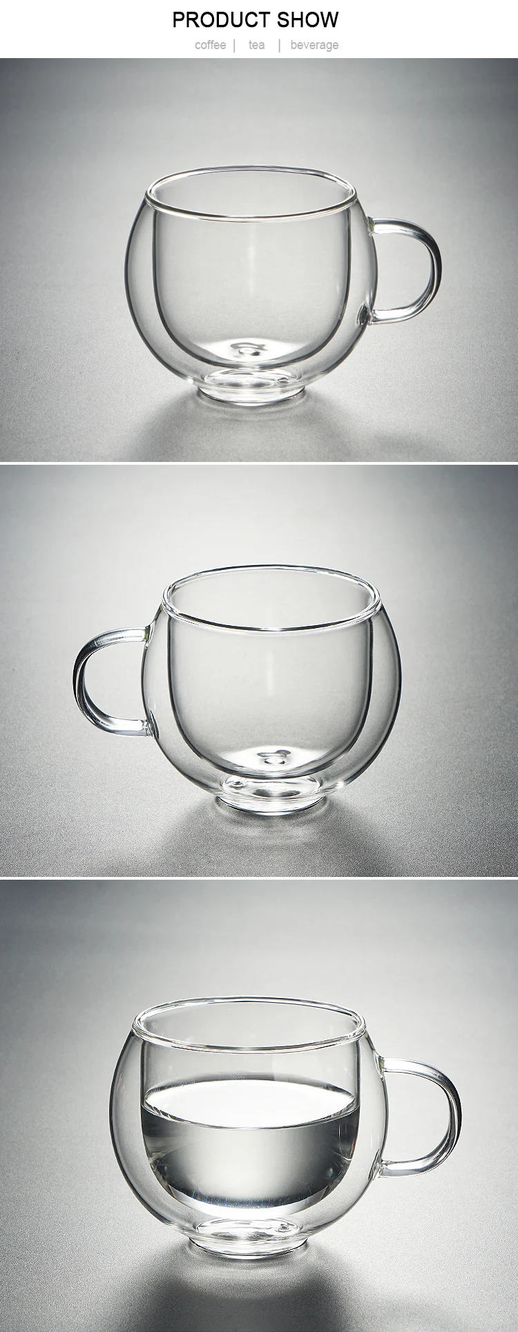 Double Wall Glass Espresso Cups set Insulated Coffee Shot Glasses