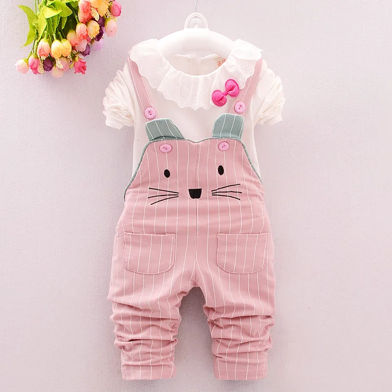 

Baby Girls Clothing Set Toddler Overalls pants Blouse girl clothes suits, Picture