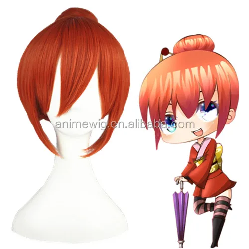 orange anime wig