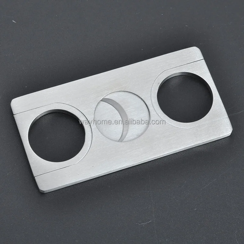 

Stainless Steel Cigar Cutter Knife Double Cut Blade 22mm Diameter Credit Card Slim Shape