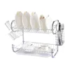 drying racks with Drainboard Chrome metal stainless Steel bowl holder dish drainer rack